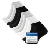 STARK SOUL Calcetines para Zapatillas, 10 Pares-Negro/Blanco/Gris, 43-46 para Hombre
