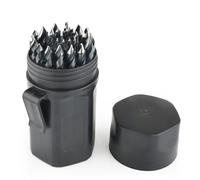 Stark USA - Brocas de punta escalonada Turbo con varilla helicoidal M35 para taladro acrílico, acero, metal duro, caja redonda de 0,6 cm a 1,27 cm