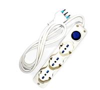 starken gl11800 regleta Schuko/bipasso, color blanco, 22 x 4.5 x 3.5