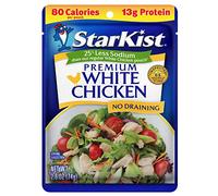 StarKist 25% menos de sodio pollo blanco premium, bolsa de 2.6 onzas
