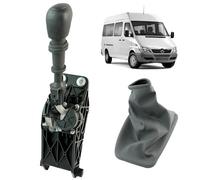 STARKIT PERFORMANCE Palanca de cambios manual con bloque de fijación y pomo de cambio compatible para Mercedes Sprinter (2000-2005) 5 velocidades + R