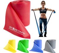 Starktape Bandas de resistencia a granel, 16 yardas, sin látex, profesional, elástica, para ejercicio físico, fitness, terapia física, para la parte superior inferior del cuerpo, pilates,