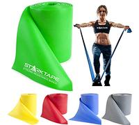 Starktape Bandas de resistencia de 16 yardas profesionales a granel, sin látex, banda elástica para ejercicio físico superior e inferior del cuerpo, terapia física, pilates, rehabilitación, yoga,