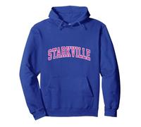 Starkville Mississippi MS Diseño Deportivo Vintage Diseño Rosa Sudadera con Capucha, Unisex para Adultos, Azul Real, M