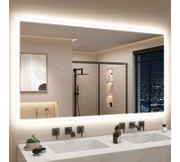 STARLEAD Espejo-Baño-con-Luz y Bluetooth 140x80cm, Espejos-Grande-de-Baño-con-LED, Antivaho, Regulable, 3 Colores Luz, Memoria, IP44, Vidrio Templado HD, Horizontal/Vertical