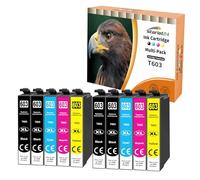 Starlet24 10x 603XL- Cartuchos de Tinta compatibles con Epson 603XL 603 XL Druckerpatronen para XP 3105 XP 2100 XP 2105 XP 4100 XP 4105 WF 2830 WF 2810 WF 2835 (4 Negro, 2cian, 2 Magenta, 2 Amarillo)