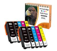 Starlet24 10x cartuchos de impresora 26XL compatibles con Epson 26XL Multipack para Expression Premium XP-600 XP-620 XP-510 XP-520 XP-820 XP-810 XP-800 XP-605 XP-610 XP-615 XP-625 XP-700 XP-710 XP-720