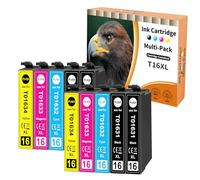 Starlet24 10x Cartuchos de Tinta 16XL Compatibles con Epson 16XL | T1631 T1632 T1633 T1634 para Workforce WF-2760 WF-2630 WF-2510 WF-2660 WF-2750 WF-2650 WF-2540 WF-2530 WF-2530