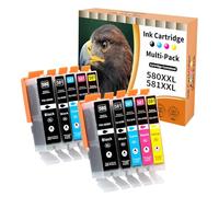 Starlet24 10x Cartuchos de Tinta Compatible para Canon PGI-580 CLI-581 XXL