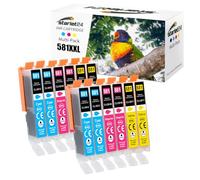 Starlet24 12x 581XL Cartuchos deTinta Compatibles con Canon CLI-581 Color