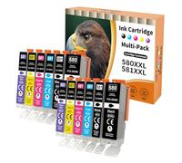 Starlet24 12x Cartuchos de Tinta Compatibles con Canon PGI-580 CLI-581