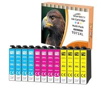 Starlet24 12x Cartuchos T0715 Compatibles con Epson T0712 T0713 T0714 | para Stylus BX300F SX610FW SX600FW SX510W SX400 SX410 SX415 SX100 SX200 SX210 SX215 SX218 DX4400 DX7400