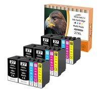 Starlet24 15x 27XL Cartuchos de Impresora compatibles con Epson 27 XL Multipack para Workforce WF-3620DWF WF-3640DTWF WF-7110DTW WF-7210DTW WF-7610DW WF-7620DTWF WF-7710DWF WF-7720DTWF WF-7715DWF