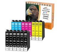 Starlet24 15x Cartuchos de Impresora 604XL compatibles con Epson 604XL Multipack para Expression Home XP-3200 XP-3205 XP-2200 XP-2205 XP-4200 XP-4205 Workforce WF2910 WF2930 WF2935 WF2950