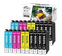 Starlet24 20x Cartuchos de Impresora 502XL compatibles con Epson 502XL 502 XL Multipack para Expression Home XP-5100 XP-5105 XP-5150 XP-5155 Workforce WF-2860 WF-2865 WF-2880 WF-2885