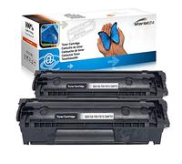 Starlet24 2X 12A Q2612A Cartuchos de tóner compatibles para HP Laserjet 1010 1012 1015 1018 1020 1022 1022n 1022nw 3015 3020 3030 3050 3052 3055 M1005 M1319 M1319f, Negro