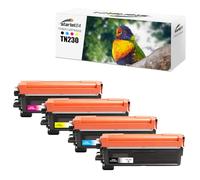 Starlet24 4 Cartuchos de Tóner Compatibles con Brother TN230CMYK TN230