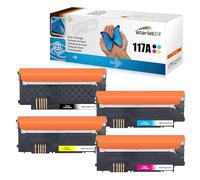 Starlet24 4X 117A Tóner Compatible con HP 117A para Color Laser MFP 178nwg 179fwg 179fnw 178nw 150a 150nw (W2070A W2071A W2072A W2073A)