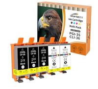 Starlet24 5X Cartuchos de Tinta Compatibles con Canon PGI-35 CLI-36