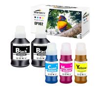 Starlet24 5X Cartuchos de Tinta Compatibles con Epson 104 102 Multipack | Para EcoTank ET-2820 ET-2850 ET-2710 ET-2715 ET-2720 ET-2826 ET-4800 ET-4850 ET-1810 ET-2810 ET-2820 ET-2750 ET-2856