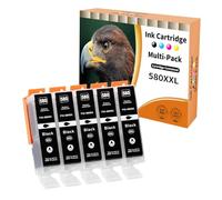 Starlet24 5X PGBK Cartuchos de Impresora para Canon PGI-580 PGBK XXL Negro