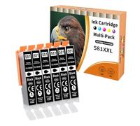 Starlet24 6X 581XL Cartuchos de Tinta Compatibles con Canon CLI-581 Negro