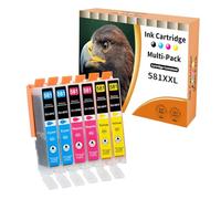 Starlet24 6X 581XL Cartuchos deTinta Compatibles con Canon CLI-581 Color