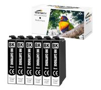 Starlet24 6X Cartuchos de Tinta Negra 604XL compatibles con Epson 604 XL Negro para Expression Home XP-2200 XP-2205 XP-3200 XP-3205 XP-4200 XP-4205 Workforce WF2910DWF WF2930DWF WF2935DWF WF2950DWF