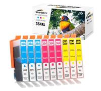 Starlet24 9X 364XL Cartuchos Compatibles para HP 364XL 364 XL Color | Cian Magenta Amarillo Compatibles para HP Photosmart 5520 5510 5520 5524, Deskjet 3520, Officejet 4622 4622 6520 5515 7520