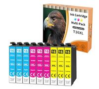 Starlet24 9X Cartuchos 16XL compatibles con Epson 16XL T1632 T1633 T1634 Cartuchos de Impresora para Workforce WF-2760 WF-2630 WF-2510 WF-2660 WF-2750 WF-2650 WF-2540