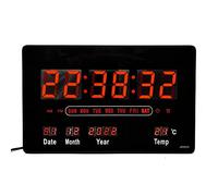 Starlet24 JH3222 - Reloj de pared con luz led (32 x 20 cm, tamaño grande), color rojo