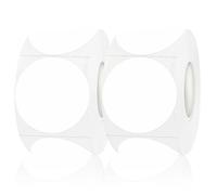 STARLIBOO Pegatinas de puntos en blanco, calcomanías circulares de 1.5 pulgadas, 1000 calcomanías blancas redondas de precio, calcomanías blancas para escribir para oficina, venta de garaje, venta de