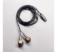 Starlight - Auriculares de cabeza plana con controladores dinámicos duales, cable MMCX desmontable, cuerpo de metal, micrófono intrauditivo (tipo C)