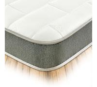 Starlight Beds Essentials - Colchón híbrido Grande de 3 pies con muelles y Espuma viscoelástica. Económico con Elegante diseño Gris, firmeza Suave, colchón Individual de 7.5 Pulgadas de Profundidad