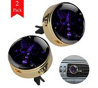 Starlight Butterfly Purple Difusor para aromaterapia Difusor de coche Oro metal Aceite esencial Clip de ventilación de coche Ambientador Caja purificadora para esposo Padre esposa 34mm