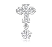 Starlight Cristo abalorios espaciadores de silicona, accesorio de pulsera de plata esterlina 925, compatible con collar de pulsera Pandora
