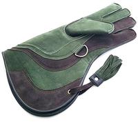 starlingukpk Guantes de cetrería de 4 capas de cuero nobuck suave y fuerte de calidad de 4 capas, guantes de manejo de pájaros, guantes para mascotas (mediano)