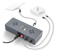 Starlink Gen 3 PoE Inyector, 200W GigE Protección pasiva y ESD, entrada de CA de 110-260V, alimentación de salida USB y Type-C y convertidor de CC Step-Up DC 54V 3A