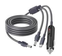 Starlink Mini DC - Cable de alimentación 3 en 1, 12 V - 24 V, 10 FT/3 M, cable de alimentación de coche de 18 AWG, adaptador de cargador de coche, adaptador de 100 W USB-C para cigarrillo C, conector