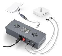Starlink Mini PoE Adapter Kit - AC 110-260V a DC 48V 3A 180W POE, GigE pasivo, protección ESD, salidas de alimentación USB y tipo C, con convertidor Step-Up DC (48V 3A) para Starlink Mini Dish