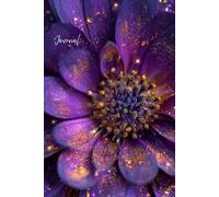 Starlit Petals Journal: Glowing Teal & Neon Purple Flowers | Magical Galaxy-Inspired Notebook with Glitter & Gold Accents | For Writing, Notes & Creative Inspiration