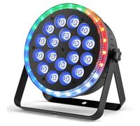 Starlitflow 108W Par LED RGBW con RGB 24 LED Anillo de Luz, Luces Escenario D MX con Activación Sonido y 255 Efectos, Focos Discoteca para Fiesta Actuaciones Eventos Navidad Halloween