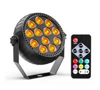 Starlitflow Mini RGB 12 Focos Par LED Bateria, 2200mAh Luces Escenario Recargable con Control Remoto, 4-6h Autonomía Exterior Luz Fiesta Discoteca para Bares DJ Bodas Halloween Navidad