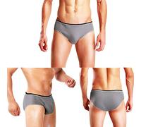 STARLY Bragas Desechables de la Ropa Interior del algodón para Hombre de los Escritos prácticos para el Gris de la Aptitud (10pk) (Pequeño - Wasit 73-85cm, Caderas 100-108cm)