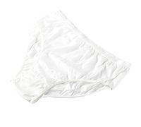 STARLY Ropa Interior de algodón desechable 100% Puro Bragas de Viaje Corte Alto Granny Briefs Blanco/Multicolor (10 Piezas) (Blanco, Grande - Cintura 81-93cm, Hips104-114cm)