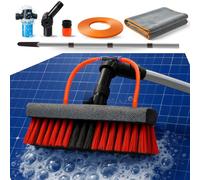 STARLYF Escoba para Limpieza Hydrocleaner 3.6Mts + Toalla de Secado rápido, Alimentada por Agua, Dosificador de jabón, Limpieza Paneles solares, Lavado de Camiones, Bus, Coches, Techos