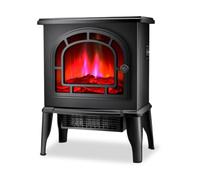 STARLYF Flame Heater - Chimenea Eléctrica Decorativa 2000W con Efecto Llama Realista | Termostato y 2 Niveles de Potencia | Calefactor Silencioso y Seguro | Estilo Retro para el Hogar