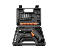 STARLYF ForceFlex - Destornillador Eléctrico Articulado de 3.6V-4.2V, Inalámbrico y Recargable (USB-C), 48 Piezas con Eje Flexible, Maletín, Luz LED Integrada, 240 RPM