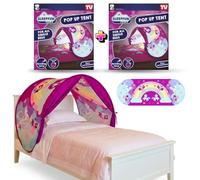 STARLYF Sleepfun Tent - Cortina de cama para niños Pop-Up, refugio mágico antioscuridad con luz de lectura incluida, fácil montaje, ideal para dormitorio (rosa, 2 Fairy Dream)