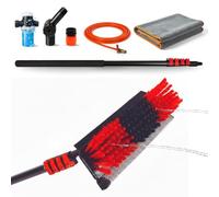 STARLYF Telescopic Hydrocleaner + Toalla de Secado 90x60cm, Limpia Placas Solares, Escoba telescópica para Limpieza, Dosificador de jabón, Vidrios, Lavado Camiones,Cartelería, Embarcaciones (4.6 MTS)